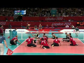 Sitting Volleyball - RUS vs BRA - Men's Quarterfinal 1 - Match 36 - London 2012 Paralympic Games