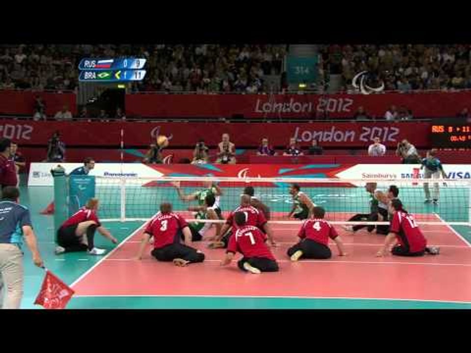 Sitting Volleyball - RUS vs BRA - Men's Quarterfinal 1 - Match 36 - London 2012 Paralympic Games