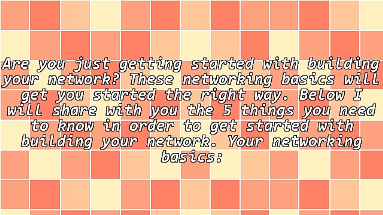 Networking Basics - 5 Things You Need to Know