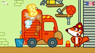 Camion de pompier, Renard dessin animé, Pompier dessin anime francais