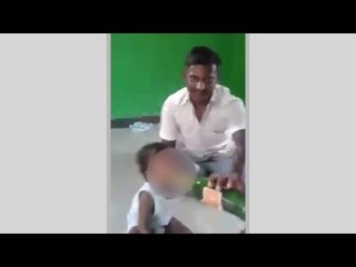 Chennai father forcing young child to drink alcohol, Watch shocking video| Oneindia News