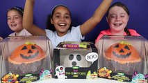 Bashing 3 Giant Surprise Chocolate Halloween Candy Cakes - Gummy Boogers - Real Food Fight