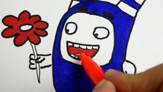 How to draw and color Oddbods Cartoon Fun Art for Kids Pogo and Newt-NIX9NEZVfKM