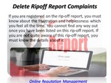 Delete Ripoff Report Complaints