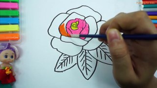 How To Draw a Roses Video for Kids To Learn Coloring - painting for kids