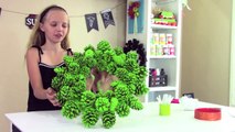 How to Make a Monster Wreath  _  Pine Cone Craft _ DIY Halloween Decor for Kids