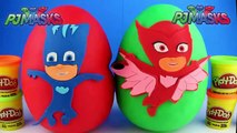 Play Doh Pj Masks   Pj Masks Giant P  Eggs Disney Blind Bags Owlette Gekk