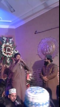 Zeeshan Madni Sialvi With Baba Jani Shahzad Hanif Madni In Mehfil E Naat Madni House 2015