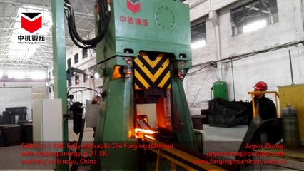 piler one die with two pieces to be forged on CNC fully hydraulic die forging hammer