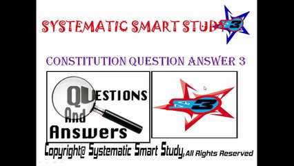 CONSTITUTION QUESTION ANSWER 3 ENGLISH