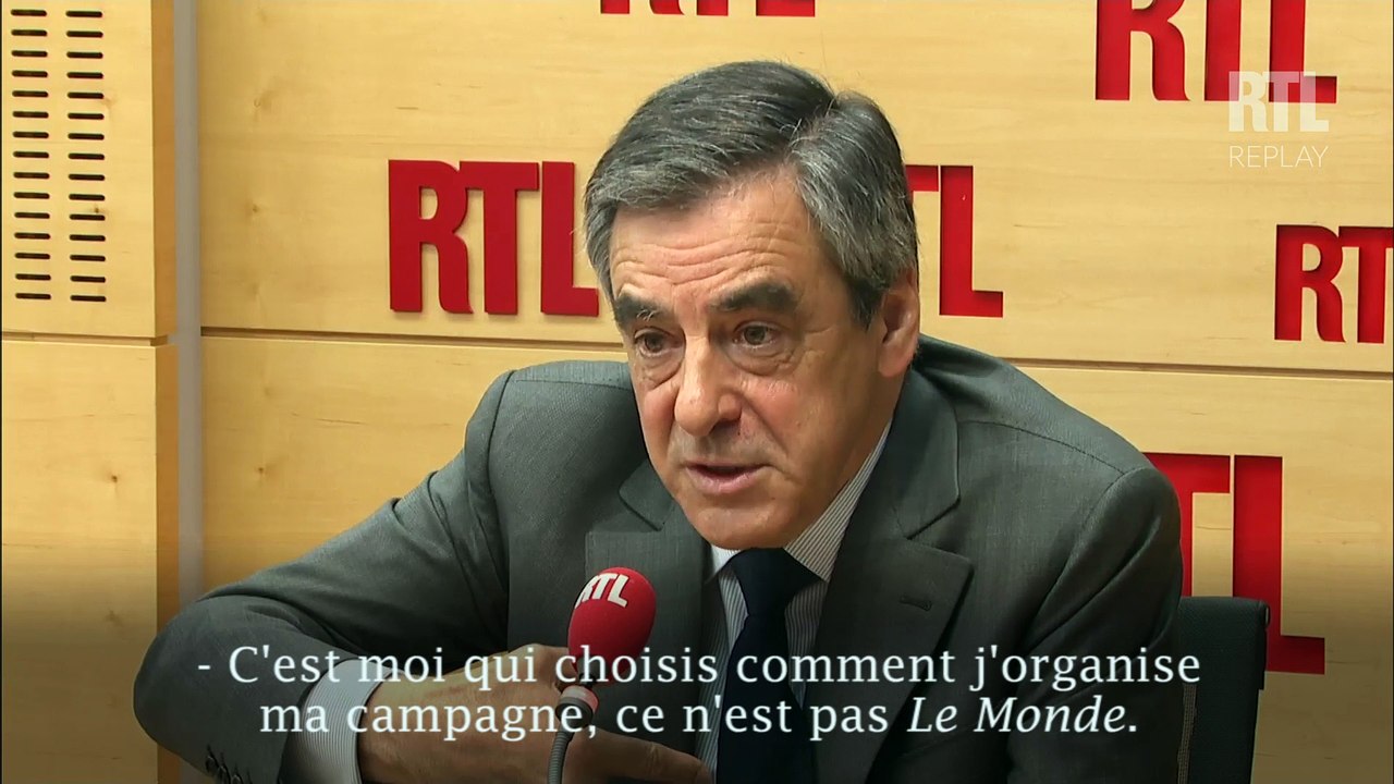 François Fillon : "C'est moi qui choisis comment j'organise ma campagne"