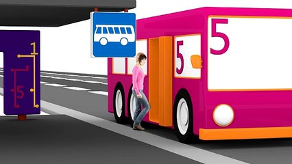 Learn Numbers with TAYO Number 5 Bus Game Cartoon Cars! 타요 도로놀이 장난감