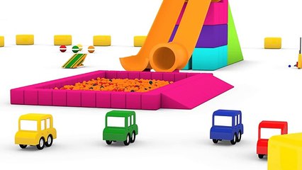 BALL PIT PARTY! - Boat Construction - Cartoon Cars Playground! Car Cartoons for Kids
