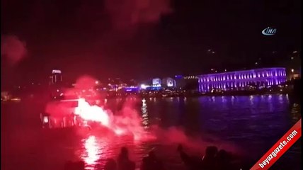 Beşiktaş taraftarı Lyon'u uyutmadı