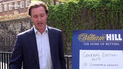 Bookies outside Parliament taking bets on General Election 2017