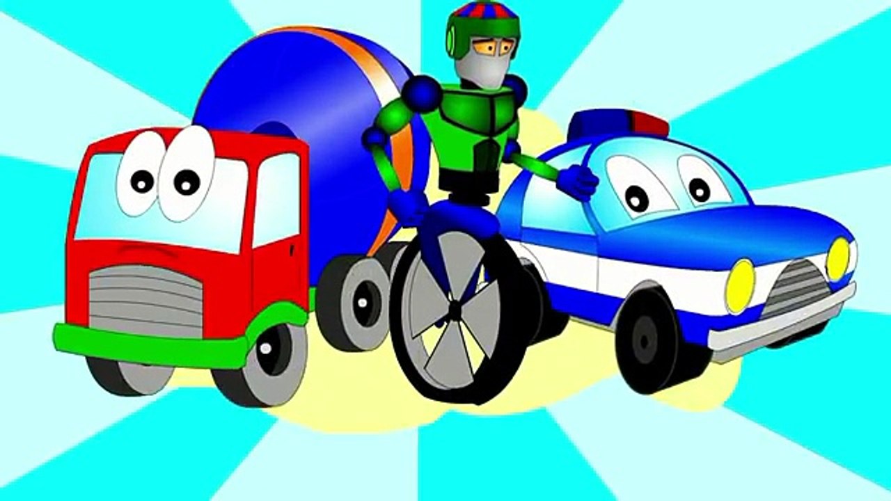 Cartoon about fire engine, police car and an ambulance! Learning colors. Cartoon coloring book