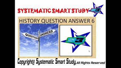HISTORY QUESTION ANSWER PART 6 ENGLISH