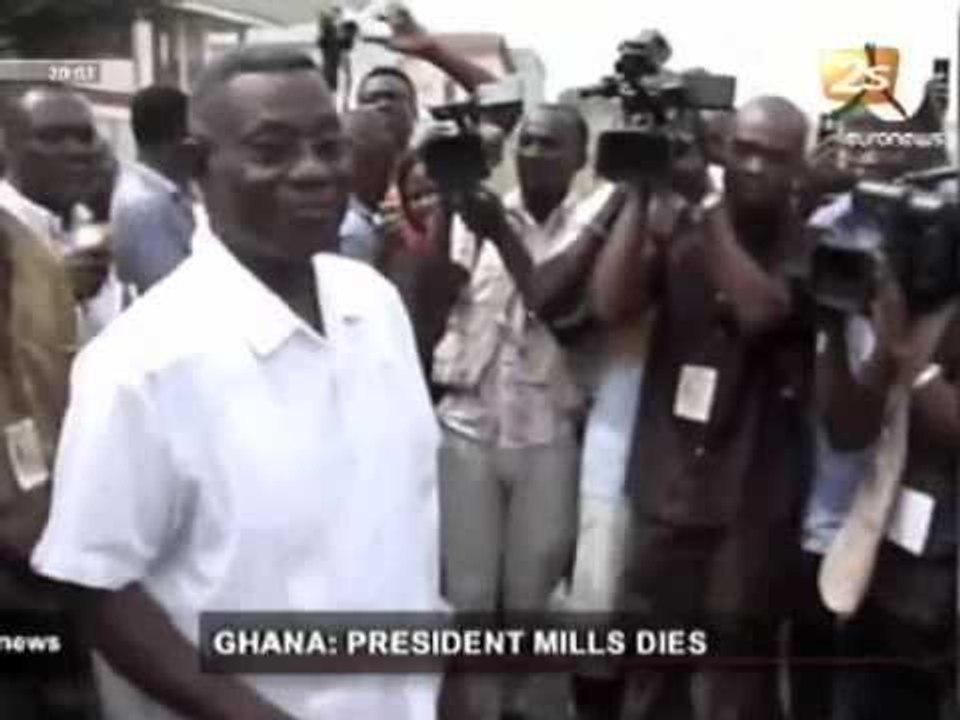 Décès du Président Ghanéen  Mills  - Jt Français - 24 Juillet 2012