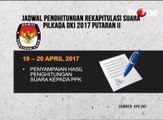 Jadwal Penghitungan Rekapitulasi Suara Pilkada DKI