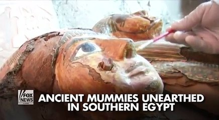 下载视频: Ancient mummies unearthed in Egyptian tombs