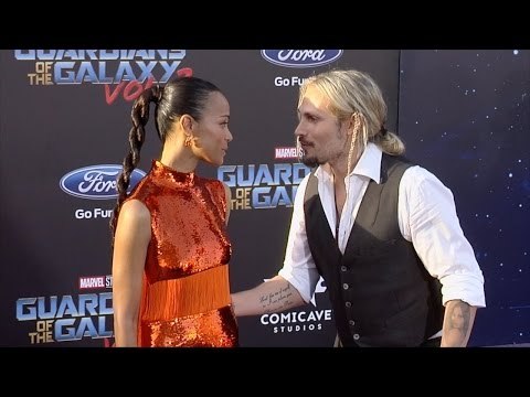 Zoe Saldana and Marco Perego Guardians of the Galaxy Vol 2 World Premiere