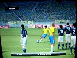 coup franc ronaldinho pes 2008