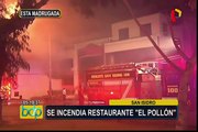 Incendio afecta conocido restaurante en San Isidro