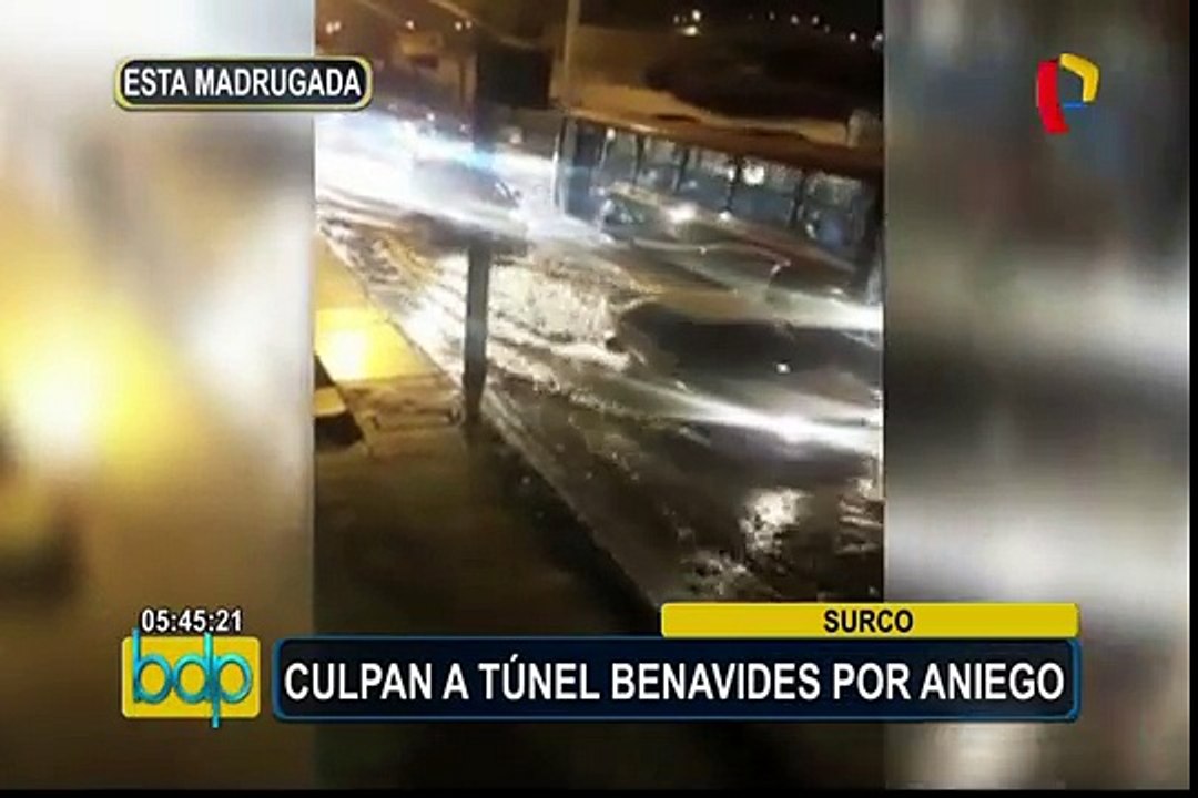 Surco: aniego de medianas proporciones afecta a vecinos y conductores