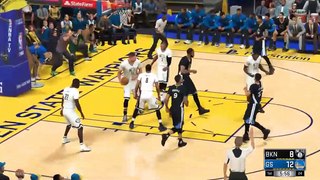 NBA 2K17 Stephen Curry  ights vs Nets 2017.02.25