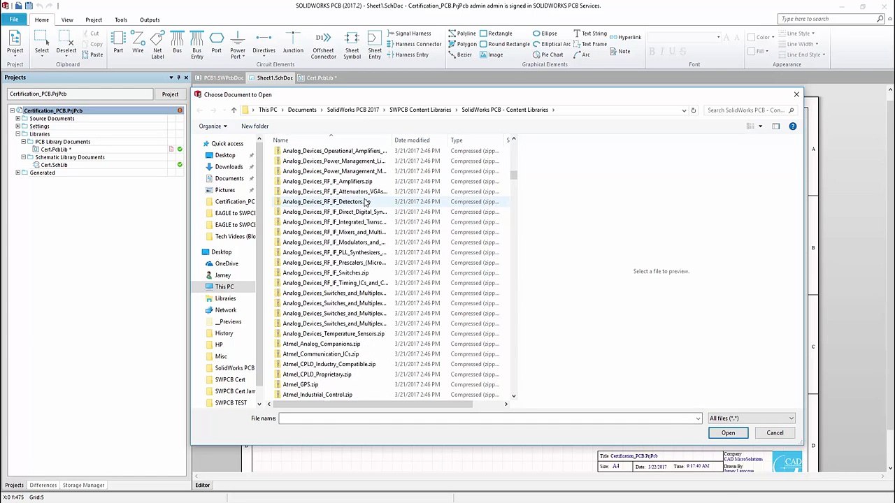 SOLIDWORKS PCB Content Libraries