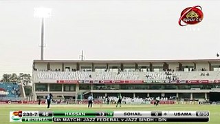 Hassan Khan hit a brilliant six to Usama Mir