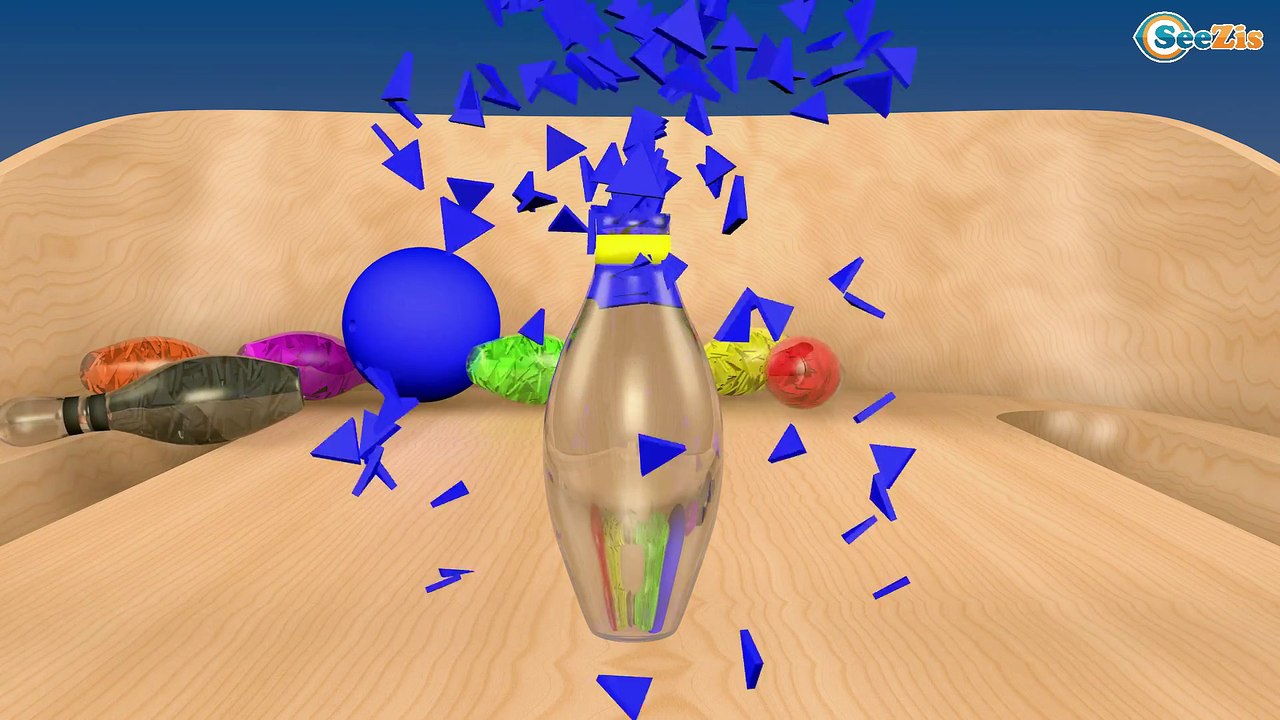 Learning Colors and Shapes with Colorful Bowling for Kids | Learning Videos for kids
