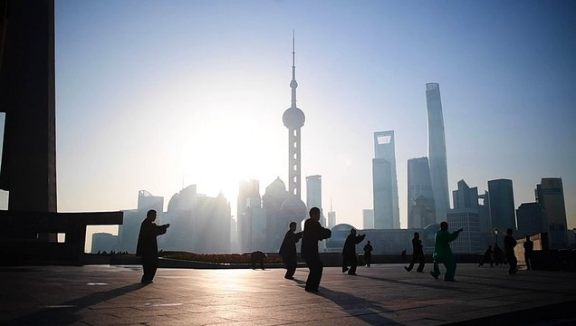 A Shanghai, séance matinale de tai-chi-chuan