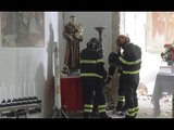 Fiordimonte (MC) - Terremoto, recupero opere in chiesa della frazione Castello (20.04.17)