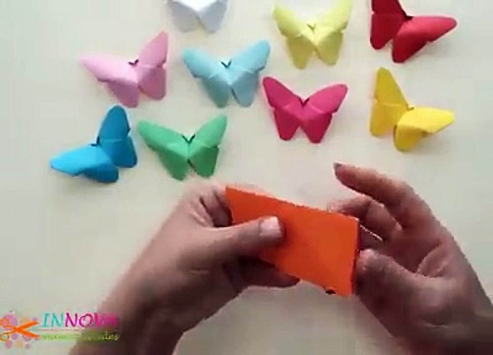 learn how to make butterflies of color paper