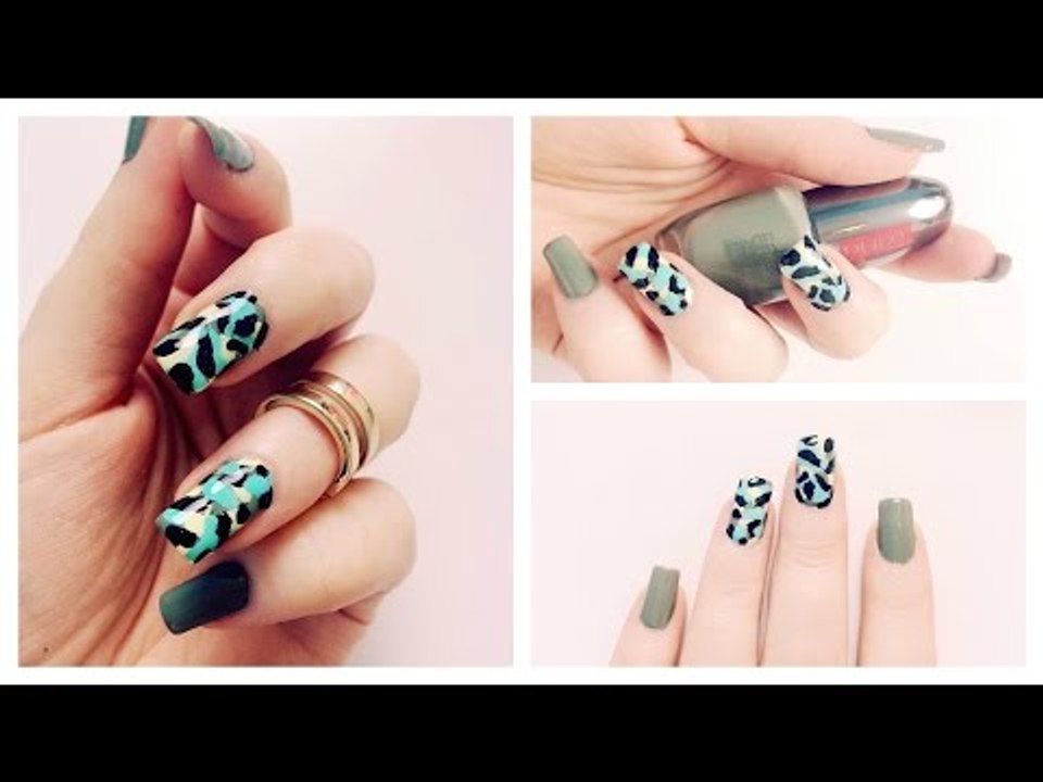 SEQUIN CAMO PRINT NAILS  - LFW INSPIRED