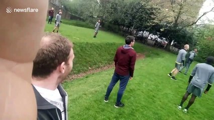 RSC Anderlecht train in Manchester park ahead of Europa League match