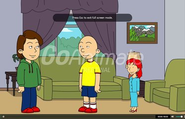 Caillou poops on Rosie and gets grounded