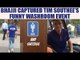 IPL 10: Harbhajan Singh makes fun of Tim Southee washroom saga, watch video | Oneindia News
