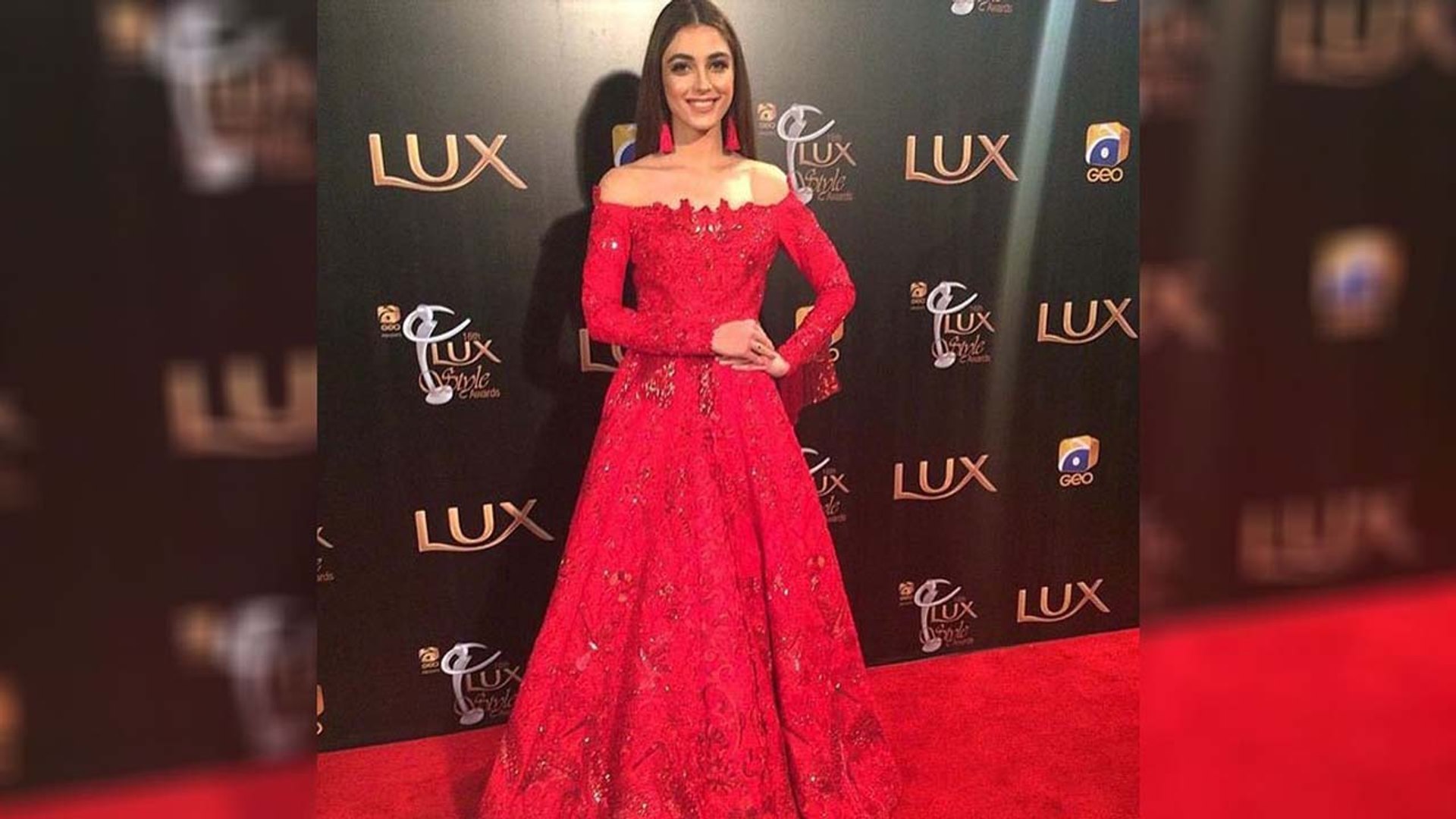 maya ali red dress Red gown hairstyle