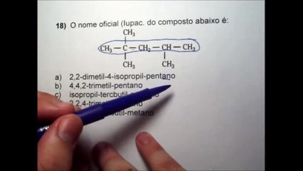 18° Exercício de Química Orgânica