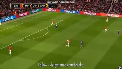 Frank Acheampong tries his luck from the edge of the box - Manchester United 0-0 Anderlecht 20.04.2017 HD