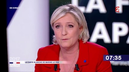 REPLAY. Présidentielle : revivez le passage de Marine Le Pen dans "15 minutes pour convaincre" sur France 2