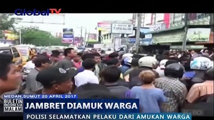Gagal Beraksi, 2 Pelaku Jambret Babak Belur Digulung Warga di Medan Sumatera Utara