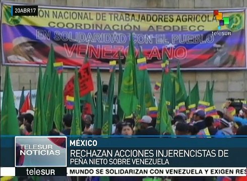 Movimientos sociales de México se solidarizan con Venezuela