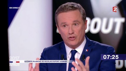 REPLAY. Présidentielle : revivez le passage de Nicolas Dupont-Aignan dans "15 minutes pour convaincre" sur France 2