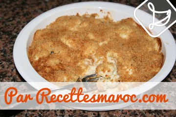 Gratin au Chou-Fleur - Creamy Cauliflower Casserole Dish - غراتان الشوفلور