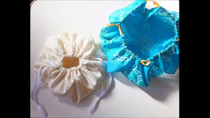 DIY Petal drawstring bag