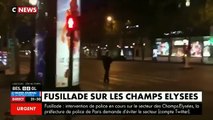 Premières images de l'attaque d'un car de police sur les Champs Elysées (CNews)