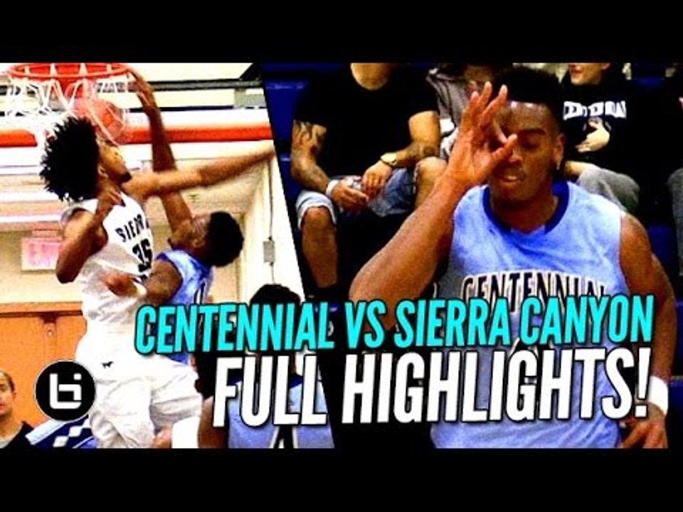 Troy Brown Jr DUNKS ON #1 Ranked Player | Sierra Canyon vs Centennial! FULL Highlights!